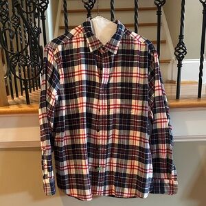 Classic Flannel Plaid Button-Down Shirt for Men